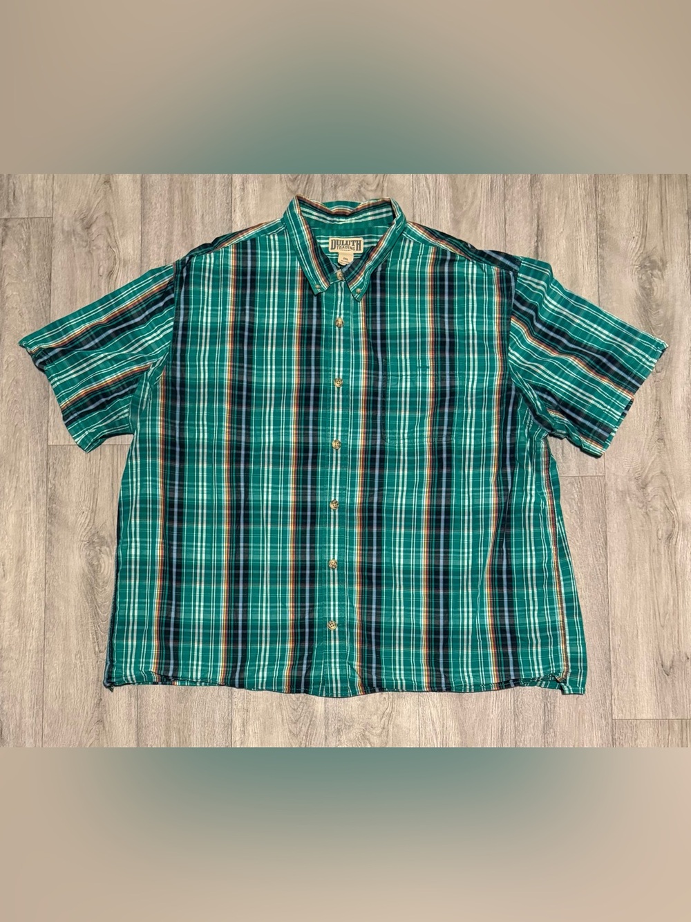 Duluth Trading Co Men’s Size 3X Plaid Short Sleeve Button Down Shirt